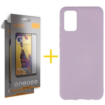 Conjunto 2 x Película de Vidro Full + Capa para Samsung A02S | Silicone Líquido - Roxo - 1