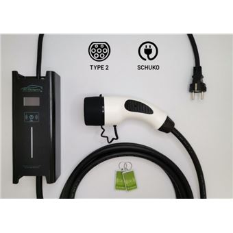 Carregador Portátil Monofásico EV Chargers Evse | 6A-16A | Type 2 - Preto - 1