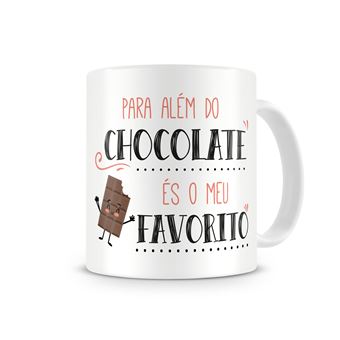 Caneca Céu Azul by Fotobook and Company | Para além do Chocolate, és o meu Favorito - Branco - 1