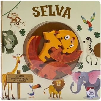 Livro Quebra-Cabeça De Madeira: Selva - 1