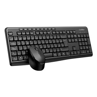 Teclado Wireless + Rato CoolBox COO-KTR-03W | Idioma: Espanhol | Preto - 1