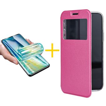 Pack 1 x Película de Hidrogel + Capa Accetel Samsung Galaxy A21s Gandy Flip Cover - Rosa - 1