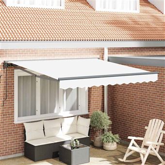 Toldo Retrátil vidaXL | 300x250 cm | Tecido | Branco - 1