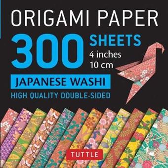 Origami Paper - Japanese Washi Patterns- 4 inch (10cm) 300 sheets - 1