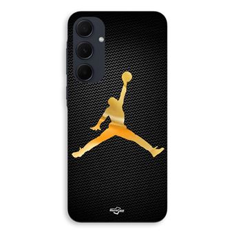 Capa Maniacase para Samsung Galaxy A35 | Jordan logotipo 23 nike basketball cor dourada - 1