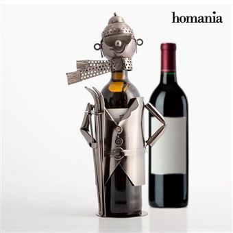 Suporte para Garrafas BigBuy Home Metálico Esquiador