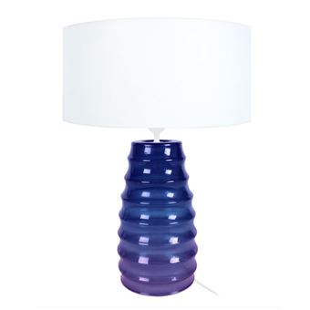 Candeeiro de Mesa Tosel Symphonie | 30 cm | 1 Luzes - Roxo e Branco - 1