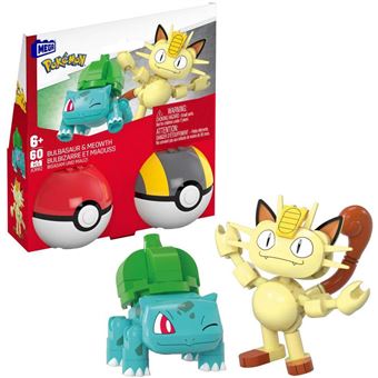 Mega Pokemon Construx Pokebola Bulbasaur & Meowth Mattel | 60 Peças - 1