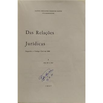 Das relações jurídicas, segundo o código civil de 1966. [5 vols.] - 1