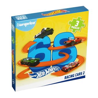 Conjunto 3 Puzzles Veículos às Peças 2 - HotWheels - 1
