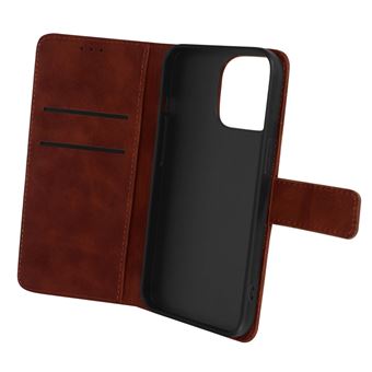 Capa Fólio Avizar para iPhone 14 Pro Max suporte Vídeo Efeito Mate Soft Touch - Castanho - 1
