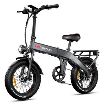 Bicicleta Elétrica Dobrável DrveTion BT20 | Bateria Samsung 48V 14Ah | Preto - 1