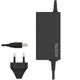 Carregador de Portátil Accetel PCA-003 para TOSHIBA | 19V | 3.95A | 75W | 5.5x2.5mm | Preto - 1