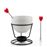 Conjunto de Mini Fondue de Chocolate BigBuy Love Hearts 4 Peças_1