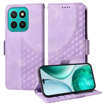 Capa FLOODKING para Honor X8C | Design Acolchoado | Couro PU Premium | Roxo - 1