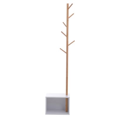 Cabide de Pé HOMCOM com Sapateira Pendurador Tipo Árvore Moderno 6 Ganchos  Bambu e MDF 40x30x180cm - Sapateira - Compra na