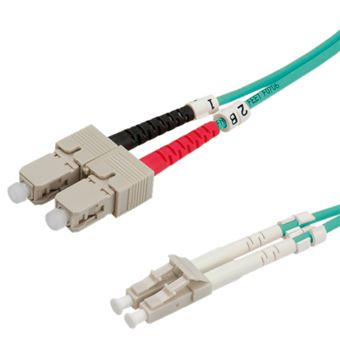 Cabo de Fibra Ótica VALUE Fibre Optic Jumper Cable, 50/125µm, LC/SC, OM3, turquoise 0.5 m | Turquesa - 1