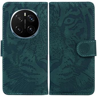 Capa ZURSANA para Honor Magic7 Pro | Flip | Couro Sintético | Estampa de Tigre | Espaços para Cartões | Verde - 1