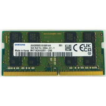 Módulo de Memória Samsung M471A2K43EB1-CWE 16GB DDR4 3200MHz PC4-25600 SODIMM | Verde - 1
