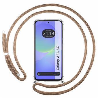 Capa TUMUNDOSMARTPHONE Transparente para Samsung Galaxy A56 5G com cordão Camel - 1