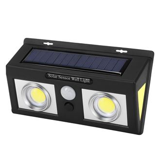 Luz Dupla LED Exterior SANDA SD-6023 com Painel Solar e Sensor de Movimento | Preto - 1