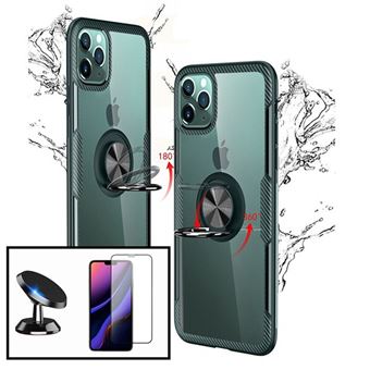 Kit Phonecare | Capa 3x1 Clear Armor + Película Vidro Temperado 5D Full Cover + Suporte Magnético para Carro iPhone X / XS