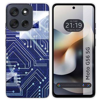 Capa de Silicone TUMUNDOSMARTPHONE para Motorola Moto G56 5G | Desenho de circuito impresso - 1