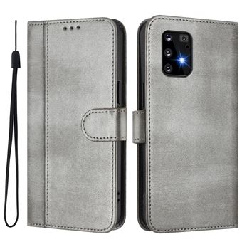 Capa FOXDOCK para Samsung Galaxy S10 Lite | Estilo Vintage | TPU com Textura de Pele Antiderrapante | Compartimentos para Cartões e Suporte | Cinza - 1