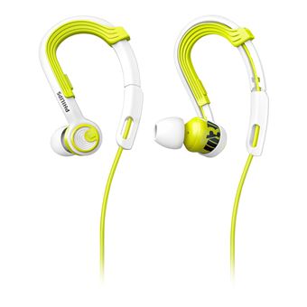 Auriculares Philips Auscultadores desportivos SHQ3400LF/00 Verde, Branco