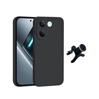 Kit Suporte Magnético Reforçado + Capa Silicone Líquido Phonecare para Xiaomi Poco X8 Pro 5G - Preto - 1
