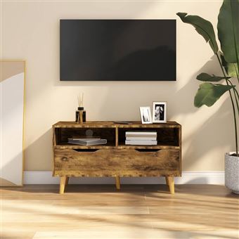 Móvel para TV vidaXL | 90x40x48,5 cm | derivados de madeira carvalho fumado - 1