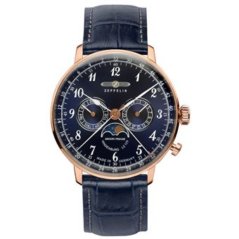 Relógio Homem ZEPPELIN LZ129 HINDENBURG MOONPHASE 7038-3 - Azul - 1