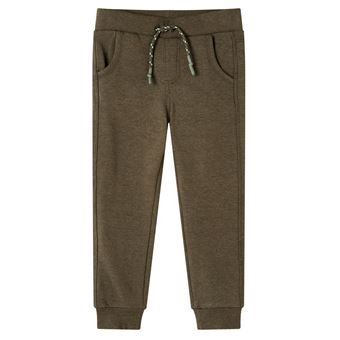 Calças de fato de treino para criança | vidaXL | caqui mesclado 116 | 5 a 6 anos - 1