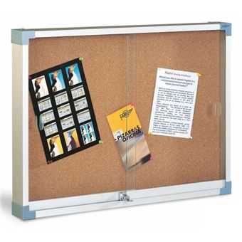 Quadro de Avisos FAIBO 604-4T | Castanho, Prateado, Transparente - 1