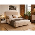 Cama de Casal Ideia Home Design Shine | Bege Rosé | 190x140 cm