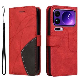 Capa Flip FLOODKING para Samsung Galaxy Xiaomi 17 Pro Max | Couro | Porta-Cartões | Vermelho - 1