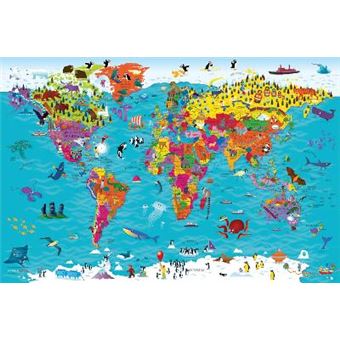 Collins Childrens World Wall Map An Illustrated Poster For Your Wall 12 Collins Children'S Poster - 1