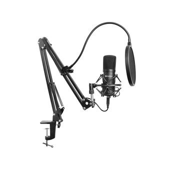 Microfone de Estúdio Sandberg Streamer USB Microphone Kit | Preto - 1