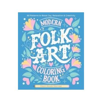 Modern Folk Art Coloring Book - 1