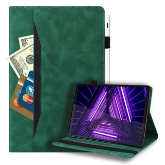 Capa magunivers PU função automática de dormir/acordar com suporte e slot para caneta verde para Lenovo M10 Plus 10.3 inch - 1