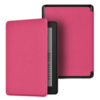 Capa FLOODKING para Amazon Kindle 11th Gen 2022 | Couro PU Magnético | Modo Automático | Proteção Total | Vermelho Rosa - 1