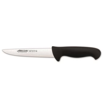 Faca de Açougueiro Arcos Cor - Prof 294625 de Aço Inoxidável Nitrum e Ergonômico Punho de Polipropileno Preto e Lâmina de 16 cm - 1