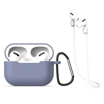 Capa Magunivers | Silicone fone de ouvido cordão gancho portátil Roxo para Apple AirPods Pro - 1