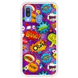 Capa Tpu Hapdey para Samsung Galaxy A40 2019 | Design Padrão de Bolhas Em Quadrinhos - Transparente