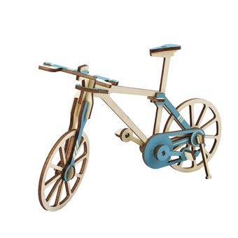 Quebra-cabeça 3D DAM | madeira | Bicicleta | Azul - 1