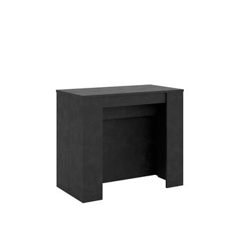 Mesa Consola Extensível Itamoby Venus | 90x48/296 cm | Antracite Espatulado - 1