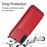 Capa Magunivers | PU + TPU com suporte e vários titulares de cartão Vermelho para Samsung Galaxy A50/A50s/A30s_2