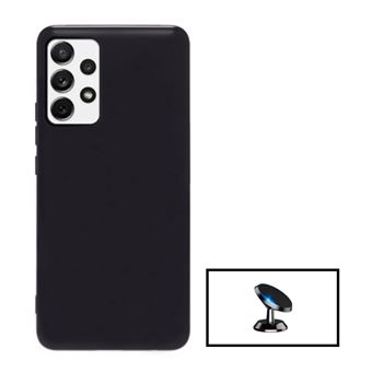 Kit Phonecare Suporte Magnético + Capa Proteção Traseira Silicone para Samsung Galaxy A73 5G - Preto - 1