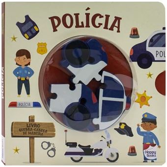 Livro Quebra-Cabeça De Madeira: Polícia - 1