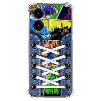 Capa TUMUNDOSMARTPHONE de Silicone à Prova de Choque para Oppo Reno 13F 4G / 13 F 5G com design de tênis 14 desenhos - 1